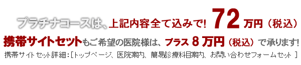 歯科パックプラチナコース72万円