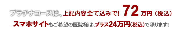 歯科パックプラチナコース72万円