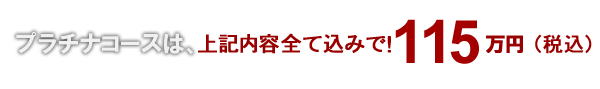 歯科パックプラチナコース72万円